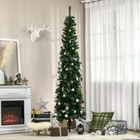 arbol de navidad de plastico metal homcom o58x225 cm verde