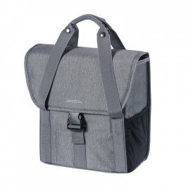 Basil Bolsa Única Go Single Grey Melee Con Líneas Reflectantes 16 L