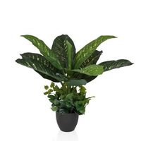 planta artificial dieffenbachia verde hjh office
