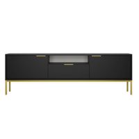 mueble tv 175 cm tableros de particulas negro