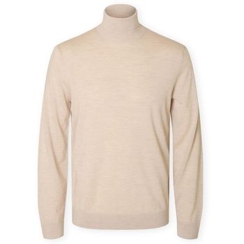 Selected Jersey Noos Tray Roll Neck Knit - Oatmeal para hombre