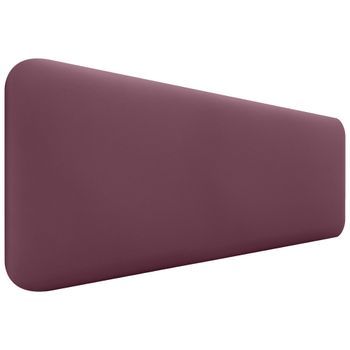 Dhome Cabecero Tapizado Liso Redondeado Polipiel Para Pared Acústicos Cabeceros Absorbentes Cabezal Cama Dormitorio (vino Tinto, 145cm)