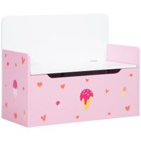 baul de juguetes 60x30x50 cm rosa
