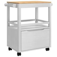 carro de cocina floro 725 x 45 x 80 cm madera de pino macizo vidaxl