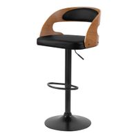silla de bar ajustable 6284 cm en piel sintetica negra