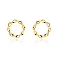 pendientes de mujer circulos en oro 9 quilates