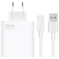 xiaomi 120w charging combo cargador usb-a blanco