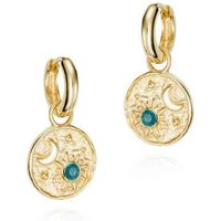 jorge revilla pendientes pendientes luna con piedra preciosa para mujer