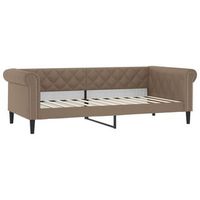 sofa cama cuero sintetico color capuchino 80x200 cm