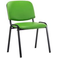 silla de conferencia ken simil cuero verde 53x53x83 cm clp
