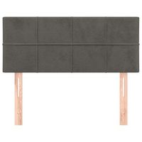 cabecero cama mueble de dormitorio de terciopelo oscuro 100 x 5 x 7888 cm gris m020008193