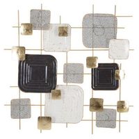panel decorativo 3d de metal multicolor 80x5x80 cm