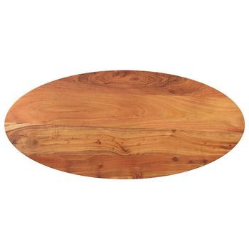 Tablero De Mesa Ovalado Madera Maciza De Acacia 120x60x2,5 Cm Vidaxl