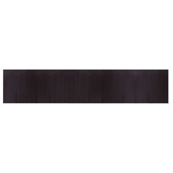 Alfombra Rectangular Bambú Marrón Oscuro 100x500 Cm Vidaxl
