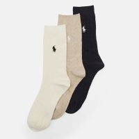 polo ralph lauren 3-pack cotton-blend crew sock