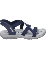 sandalias para mujer skechers slip ins reggae slim stretch flex 163460-nvy azul marino 38