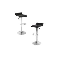 pack 2 taburetes bravio de polipiel 853939 cm - negro