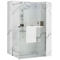pared de la ducha rea aero chrome n 110  estanteria evo