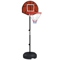 sportnow canasta de baloncesto ajustable con diana magnetica y dardos base rellenable para interior o38x129-179 cm negro   aosom espana