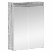 armario con espejo de bano tulum gris sonoma 60 x 165 x 78 cm vidaxl