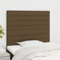 pack 2 uds cabeceros cama  panel de cabeceras de tela marron oscuro 90x5x7888 cm cfw610675