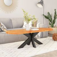 tablero de mesa  tablero escritorio ovalado madera maciza de acacia 110x40x38 cm