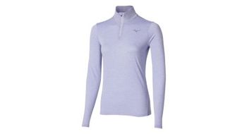 Top mujer 1 2 cremallera mizuno core impulse azul