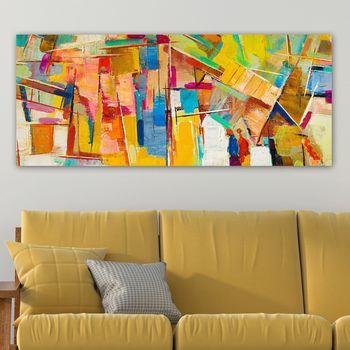 Pintura Decorativa Lienzo Yty129236510_50120 Multicolor 50x120