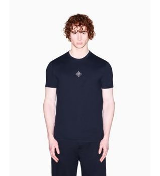 A|X Armani Exchange para hombre. XM002454AF10358UB101 Camiseta Design marino (XXL), Casual, Algodón, Manga corta