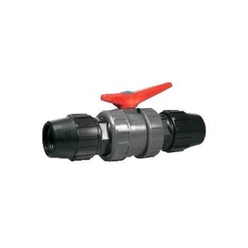 Jardin202 - Valvula Esfera Pvc Con Acoples  90mm ()  90mm