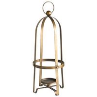 candelero estilo retro 48 cm portavelas decorativo de hierro dorado marawi