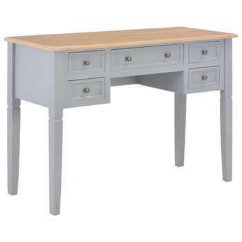 Escritorio De Madera Gris 109,5x45x77,5 Cm Vidaxl