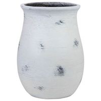 macetero de fibra de vidrio blanco 40x40x515cm