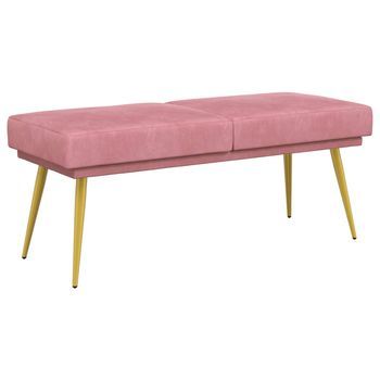 Banco De Doble Capa Rosa 120 X 45 X 46 Cm Terciopelo Vidaxl