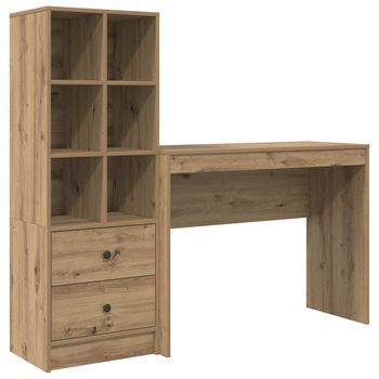 Escritorio Roble Artisan 145,5 X 40 X 127 Cm 2 Uds. Vidaxl