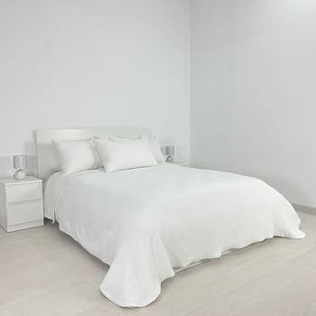 Colcha Hostelería Algodón Lavado Shanghai 135 Cm Rufino Diaz, Blanco