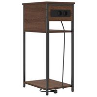 armario de noche roble marron 41 x 28 x 76 cm vidaxl