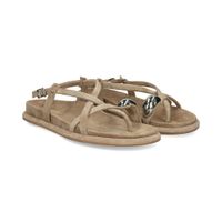 kennel  schmenger sandalias planas mujer - beige talla 37