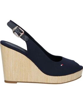 de TOMMY HILFIGER FW0FW04789 ICONIC ELENA SLING BACK WEDGE DW6 SPACE BLUE