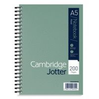cambridge jotter wirebound notebook a5 200 pages gn pk3