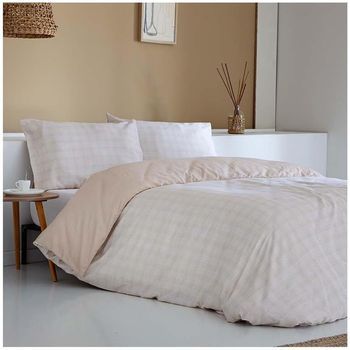 Funda Nórdica Nervion Beige 100% Satén Algodón 200 Hilos  Cama 180