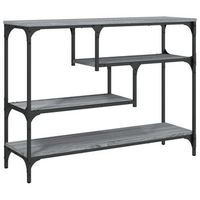 mesa consola madera de ingenieria gris sonoma 100x30x75 cm vidaxl