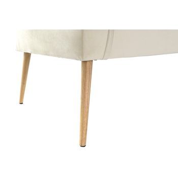 Divan Poliester Metal 184x76x62 Crema