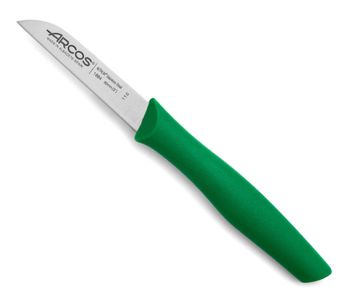 Cuchillo mondador acero inoxidable 80 mm mango polipropileno verde