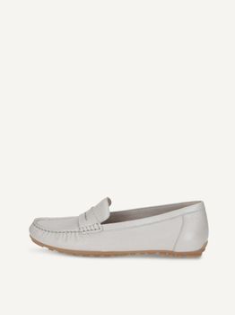 CAPRICE Moccasin, white, made of Leather without heel, Size 37