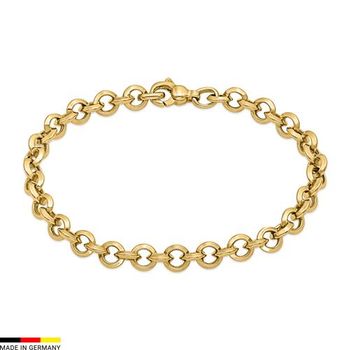Pulsera fantasía de oro de 585, 6,5 mm