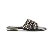 zapatilla de piel con tachuelas multicolor black 39
