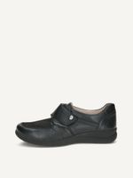 caprice low shoes black made of leather and synthetic size 38