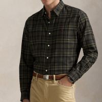 polo ralph lauren custom-fit performance cotton-blend shirt - m