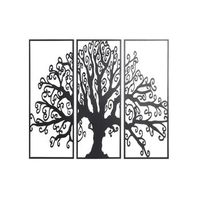 decoracion pared set 3 metal 105x13x91 arbol